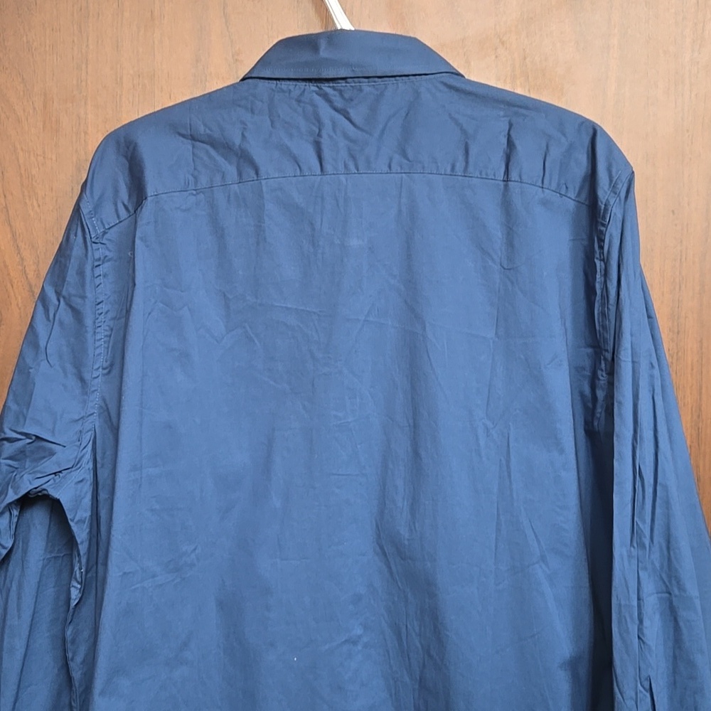 Banana Republic Size XL Blue Slim Fit Cotton Button Down Shirt - Picture 5 of 8